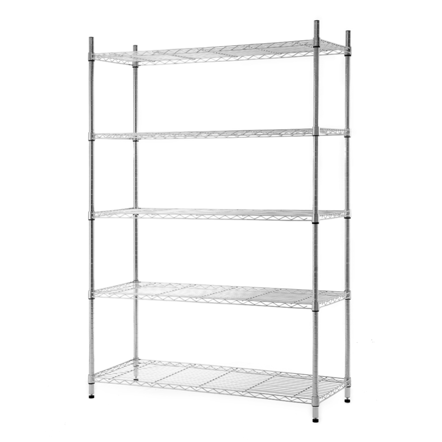 5-Tier Storage Rack Shelving Unit for warehouse / Steel Organizer Wire Rack Chrome / Heavy Duty Adjustable Storage Shelves