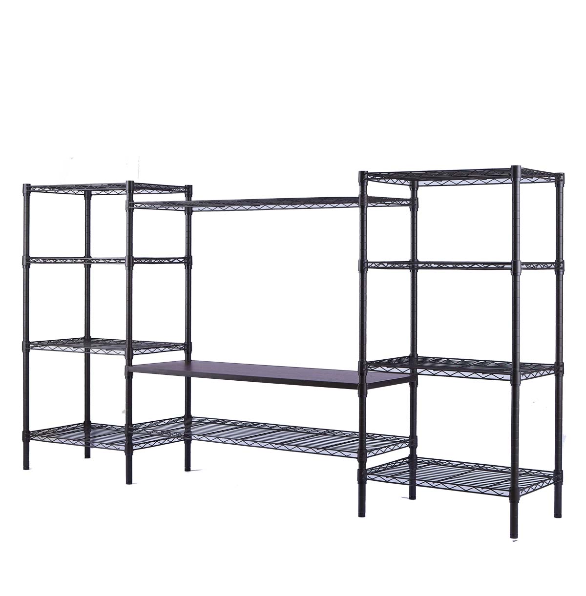 11-Tier Metal TV Stand for 42 inch TV / Entertainment Center / TV Console Table With Open Storage Shelves For Living Room / Bedroom