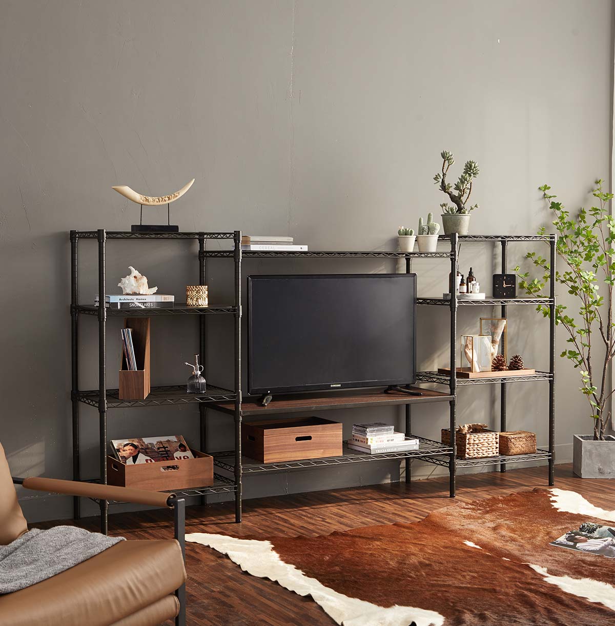 metal TV stand for 60 inch TV