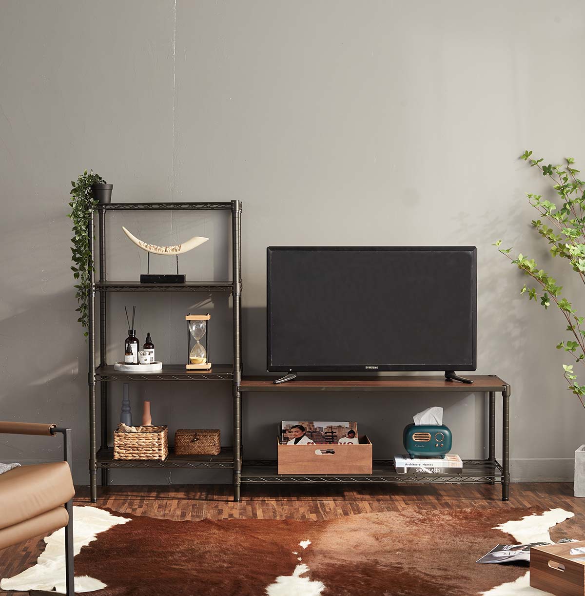 metal TV stand for 42 inch TV