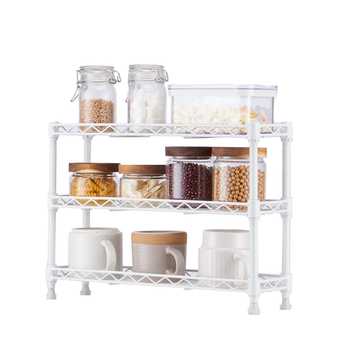 3-Tier Kitchen Cabinet Storage Rack / Counter Top Rack Organizer