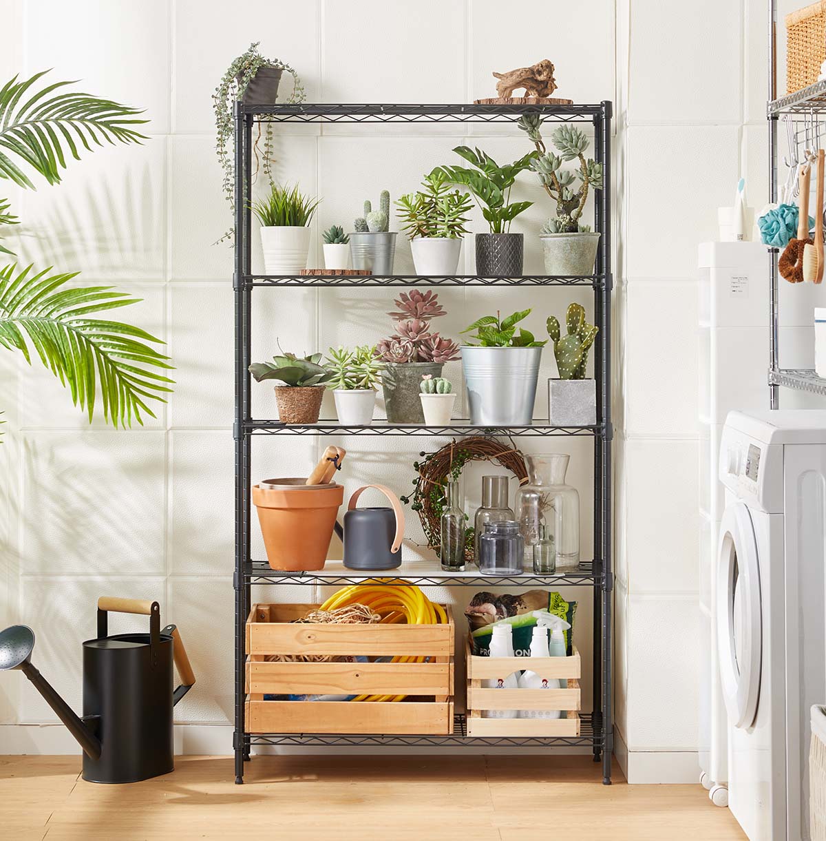 5-Tier Indoor Outdoor Plant Display Shelf / Metal Plant Shelf / Metal Plant Stand / Plant Rack / Flower Pot Organizer / Flower Display Rack
