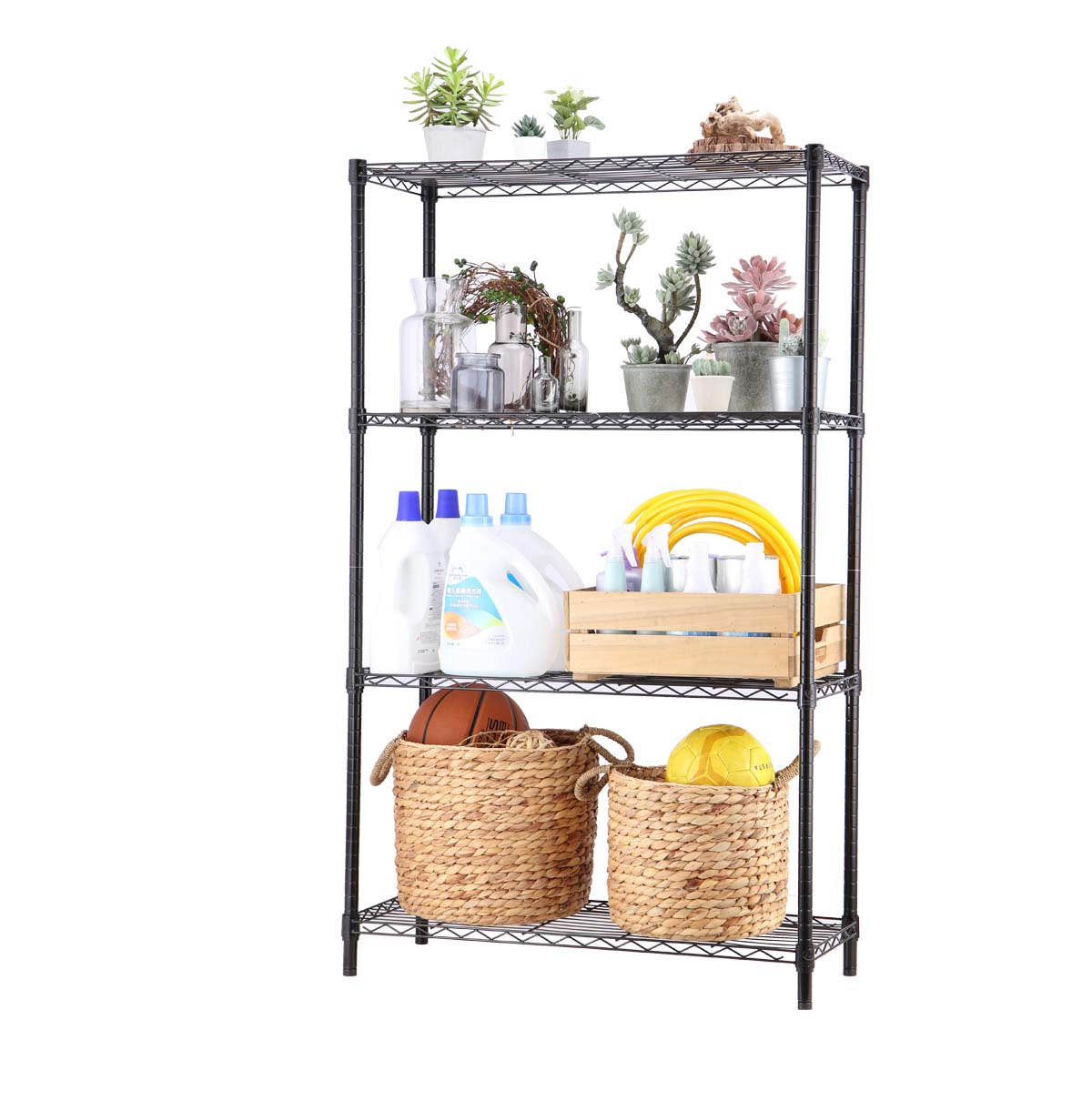 4-Tier Indoor Outdoor Plant Display Shelf / Metal Plant Shelf / Metal Plant Stand / Plant Rack / Flo