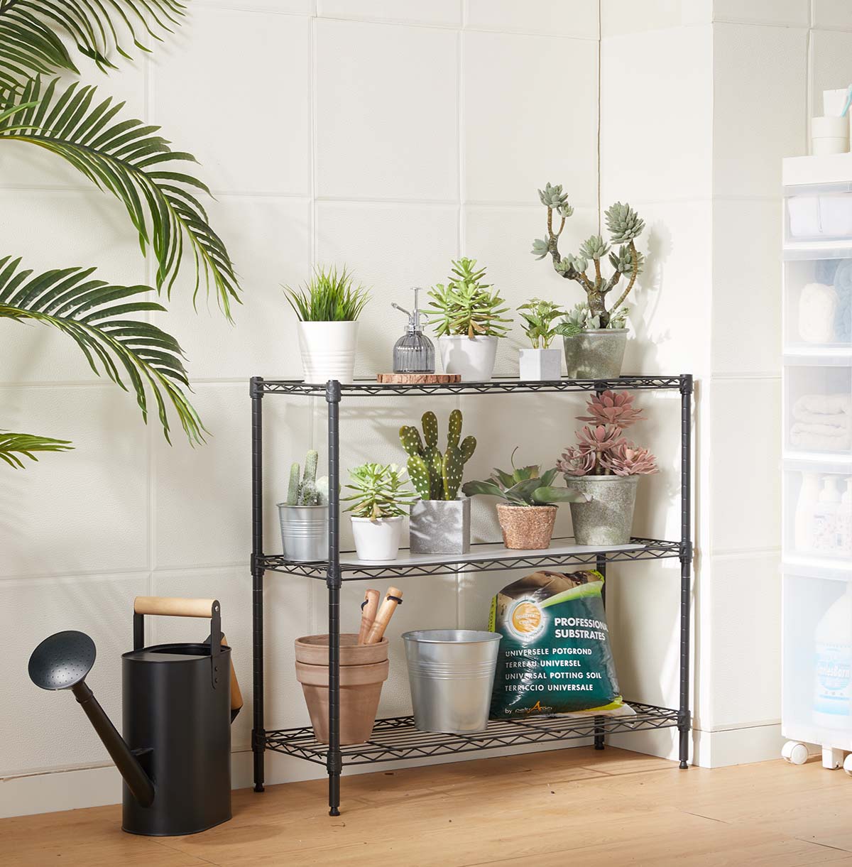 3-Tier Indoor Outdoor Plant Display Shelf / Metal Plant Shelf / Metal Plant Stand / Plant Rack / Flower Pot Organizer / Flower Display Rack