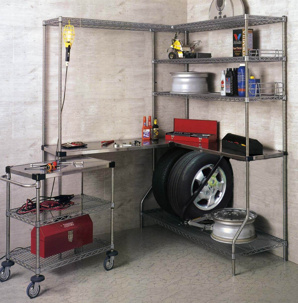Metal Workbench For Garage / Adjustable Metal Work Table