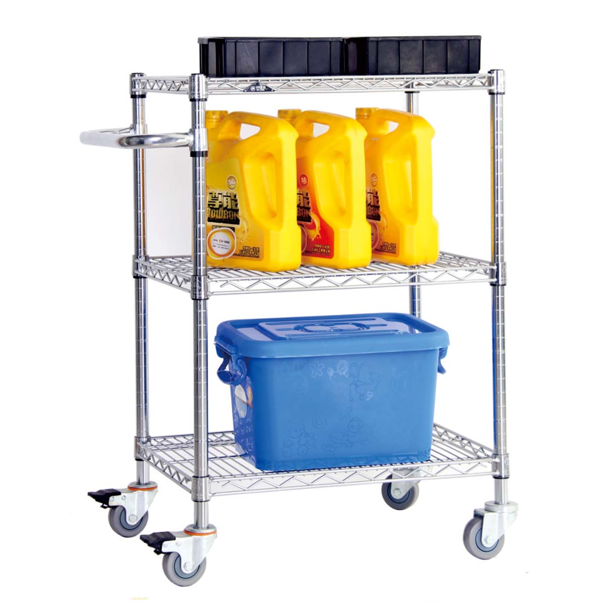 Heavy Duty Tool Utility Cart / Metal Rolling Utility Cart With Wheel 