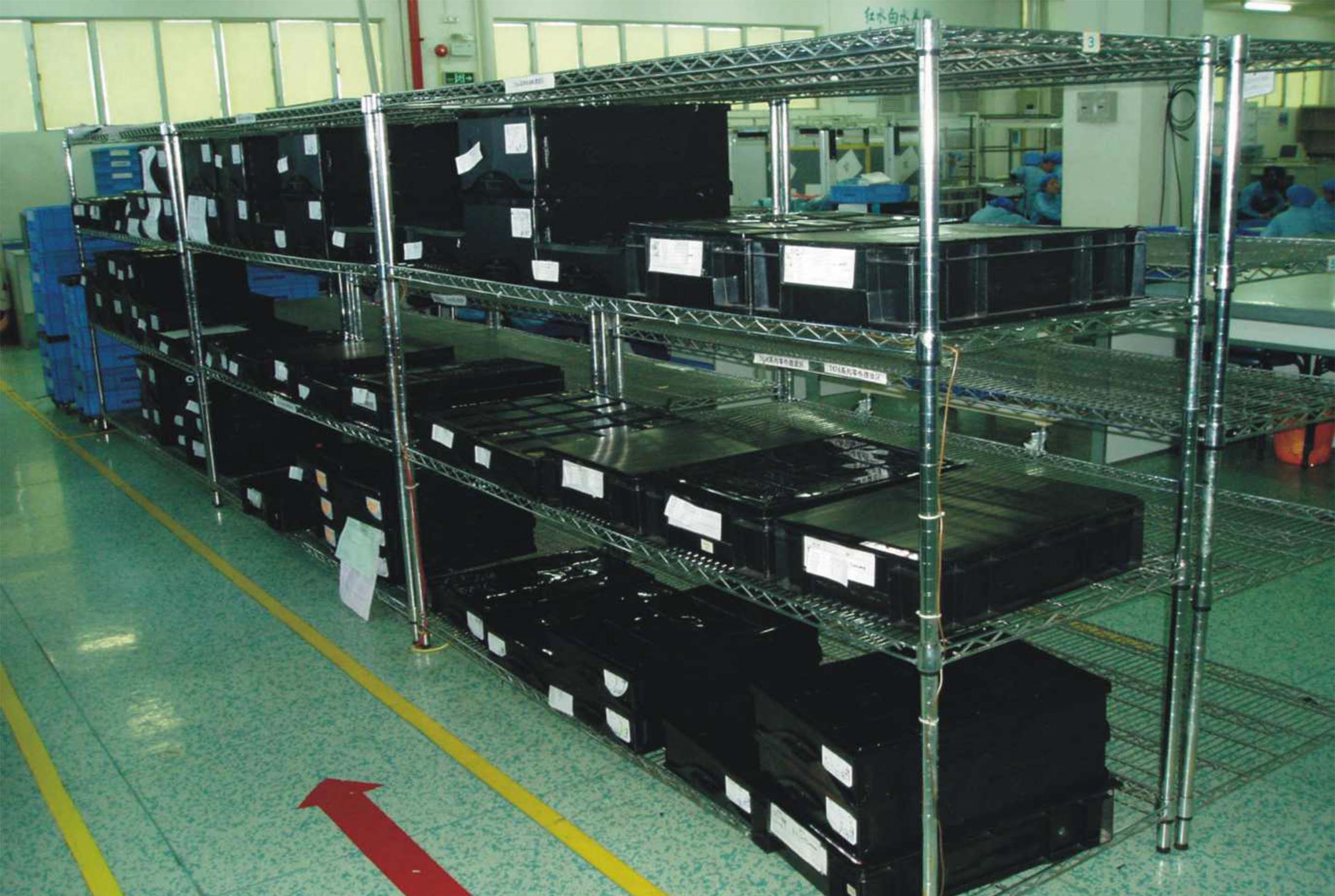 Chrome Wire Shelving Unit for Warehouse / Expandable Wire Storage Rack