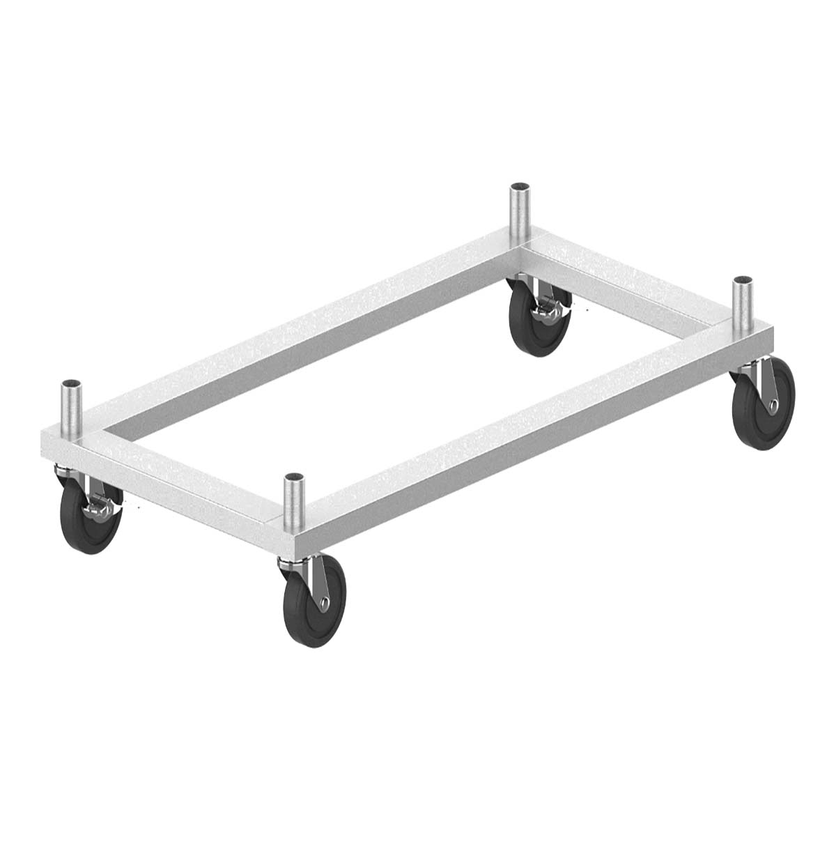 Chrome Wire Shelf Trolleys with Hand Bar / Metal Utility Cart / Custom Steel Wire Racks / 24x24 Chrome Wire Shelf 