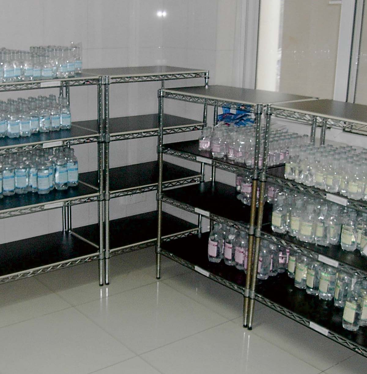 Chrome Wire Shelving Unit / Storage Racks for Medical Industry / Rolling Trolley Cart / 18 x 48 NSF Chrome Wire Shelf