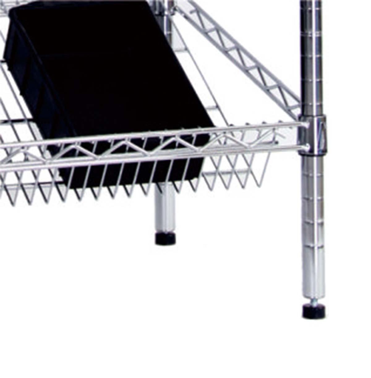 5-Tier Slanted Wire Shelving Unit / SMT Material Storage Rack / Steel Wire Rack Manufacturer