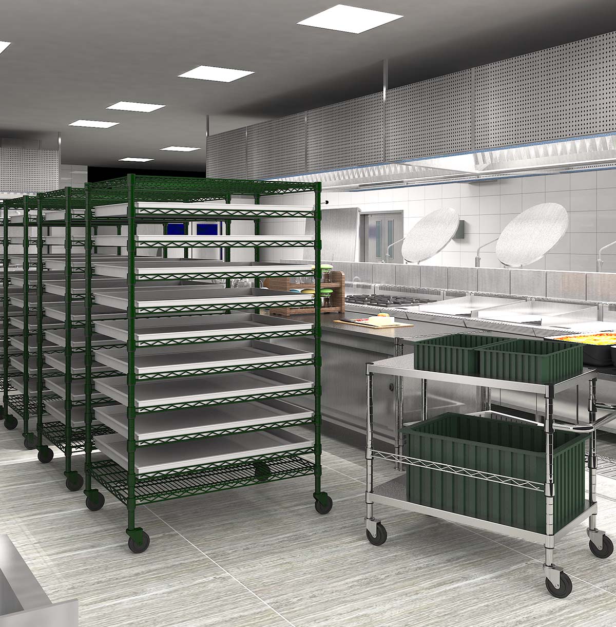 11-Tier Commercial Grade Heavy Duty Steel Wire Shelving Unit in Chrome / Wire Shelving Unit for Rest