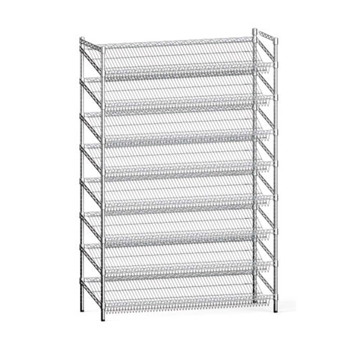 Metal Wire Rack Freestanding Floor Bar Storage & Display Shelf