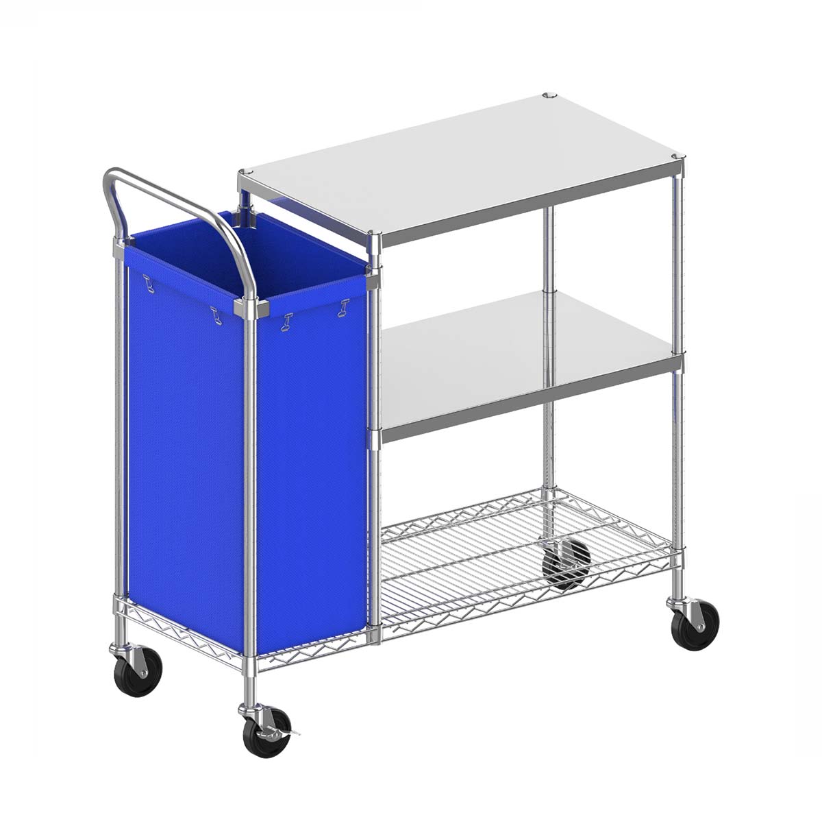 Metal Utility Rolling Cart With Canvas Bag