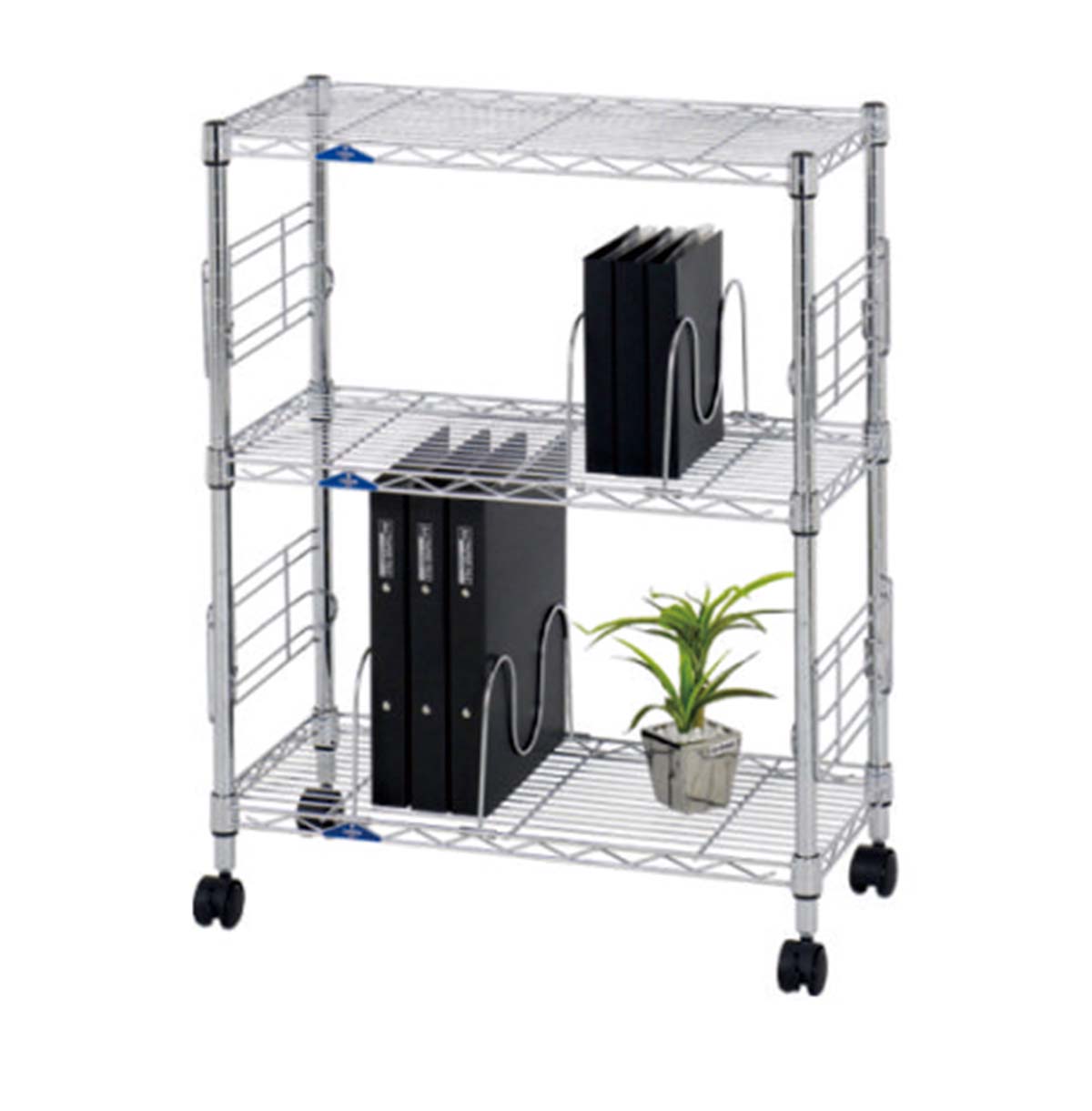1-Tier ~ 7-Tier Office Storage Wire Shelving Unit / Shelving Storage Units on Wheels / Adjustable He