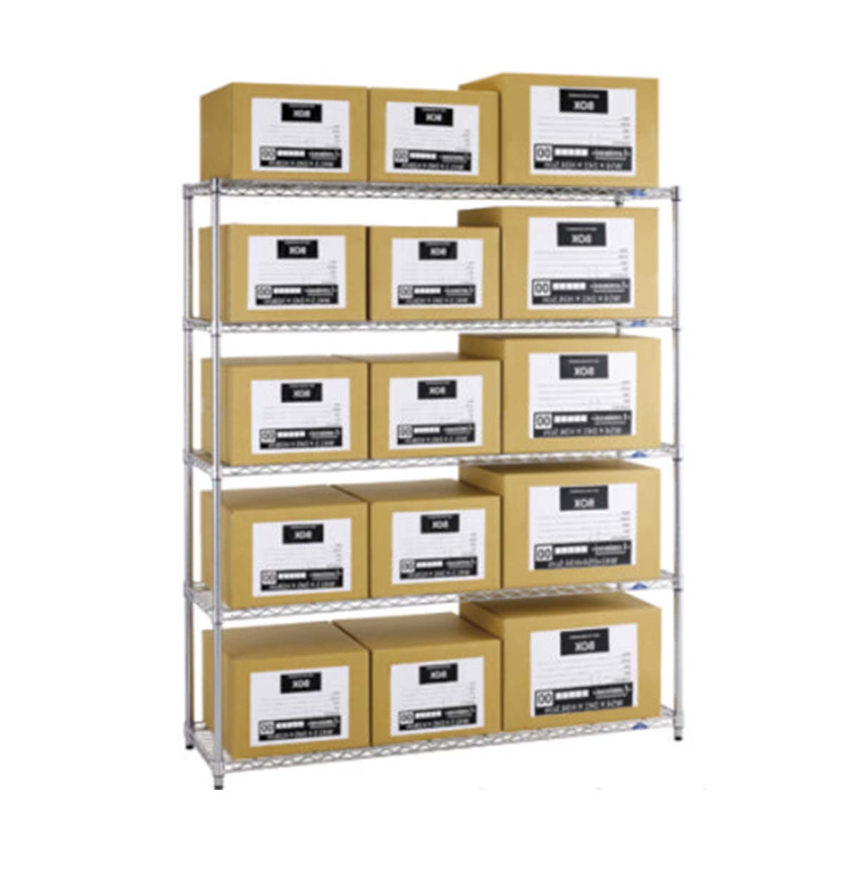 1-Tier ~ 7-Tier Office Storage Wire Shelving Unit / Shelving Storage Units on Wheels / Adjustable Heavy Duty Metal Shelf Wire Storage Rack for Office