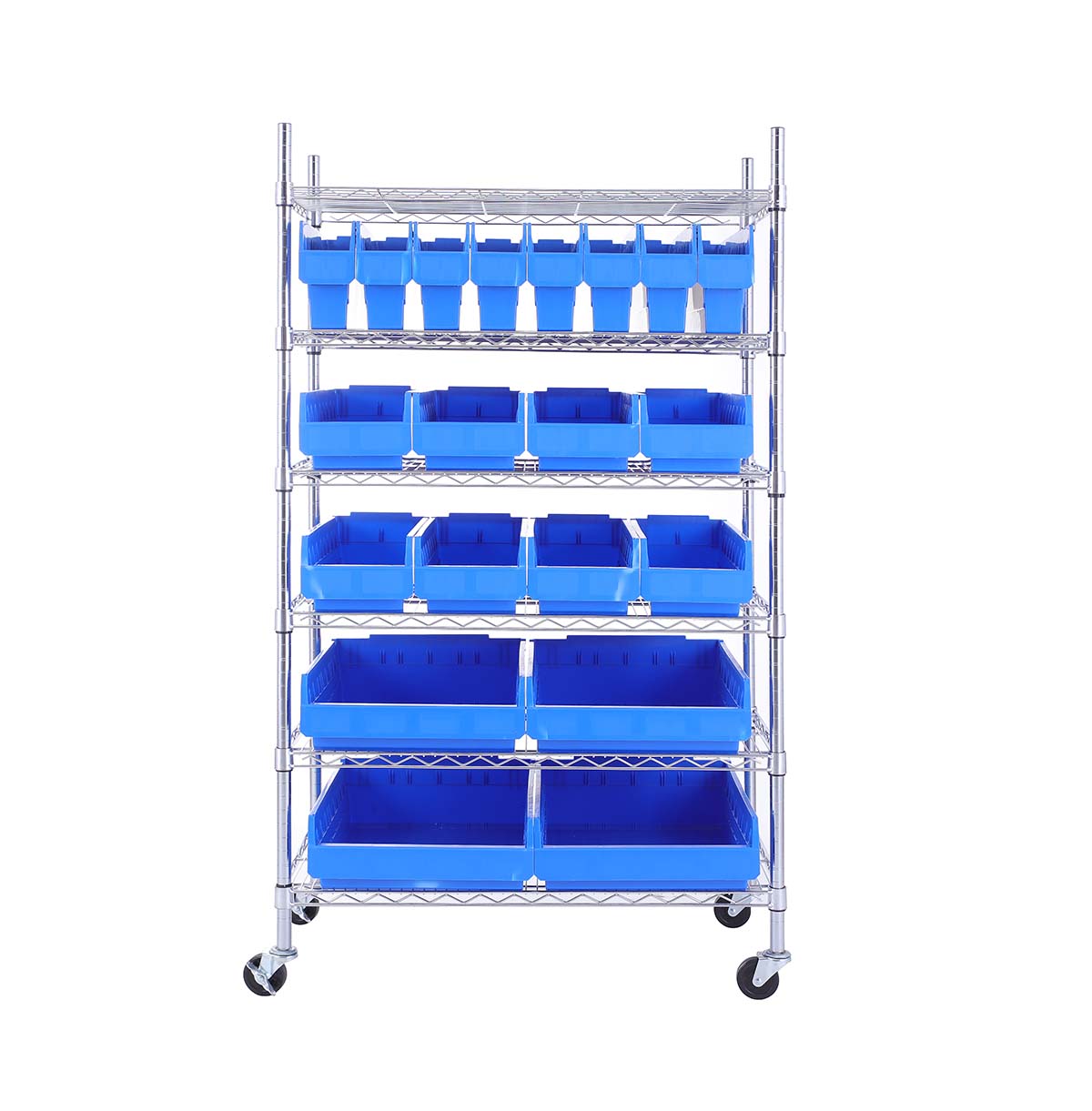 Wire Shelving for Industrial  Wire Rack with Storage boxes  Heavy Duty Wire Shelving Unit
