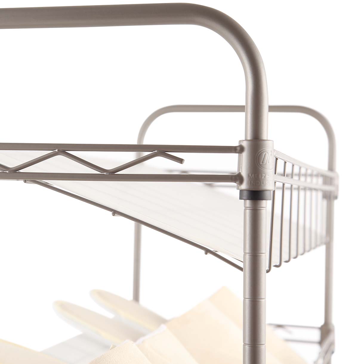 stainless steel wire shelf cart