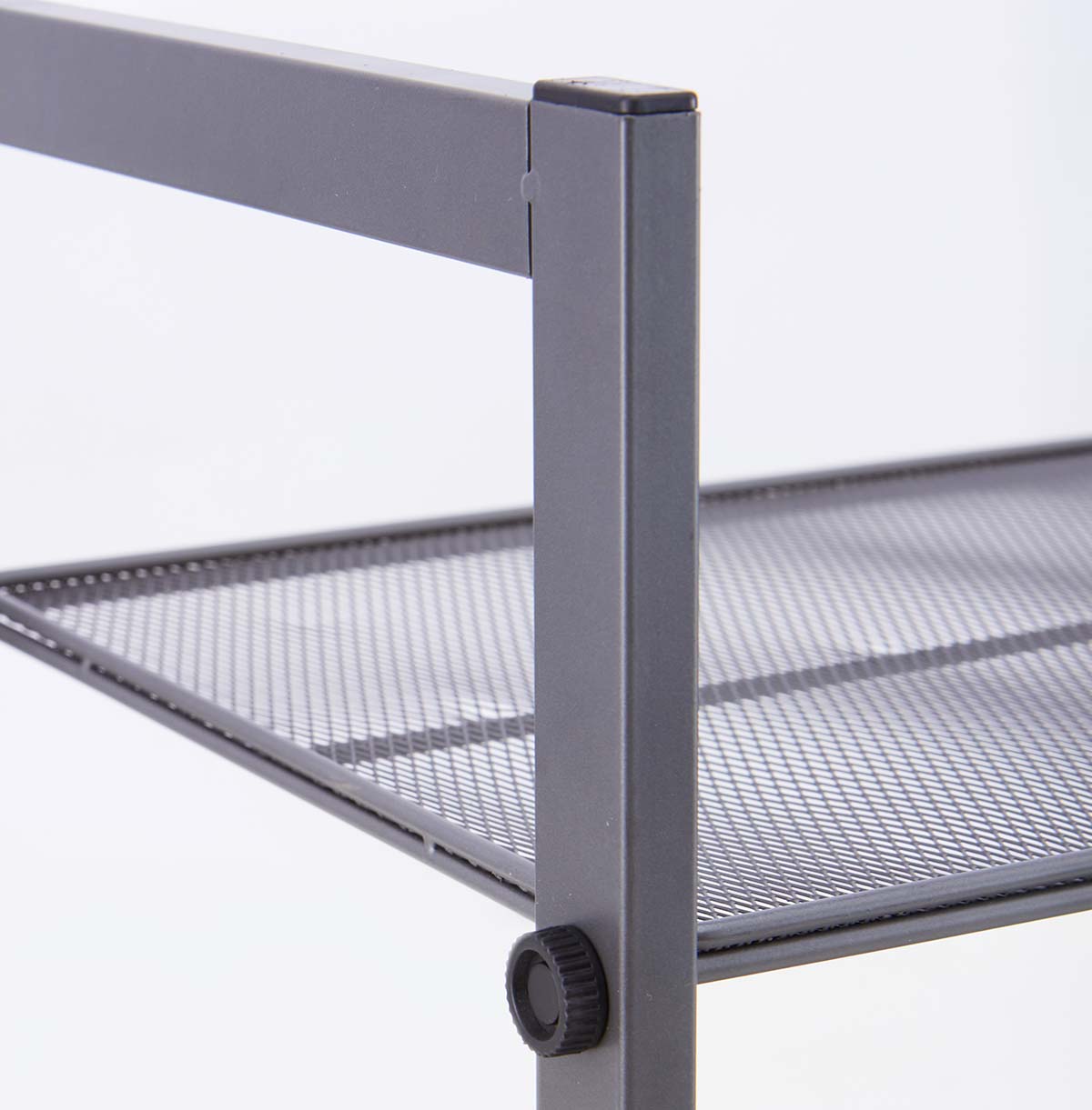 stainless steel table with wire shelf