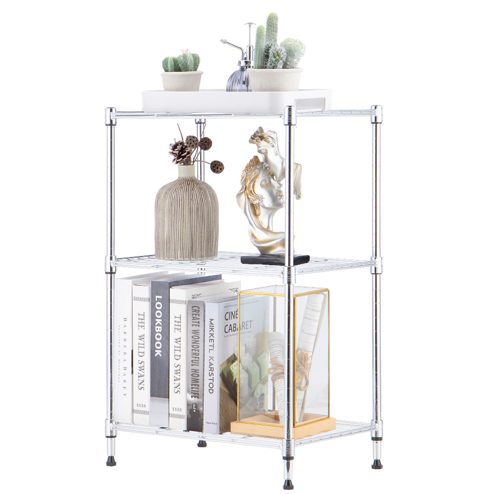 MZG Wire Storage Shelving 3-Tier, Chrome
