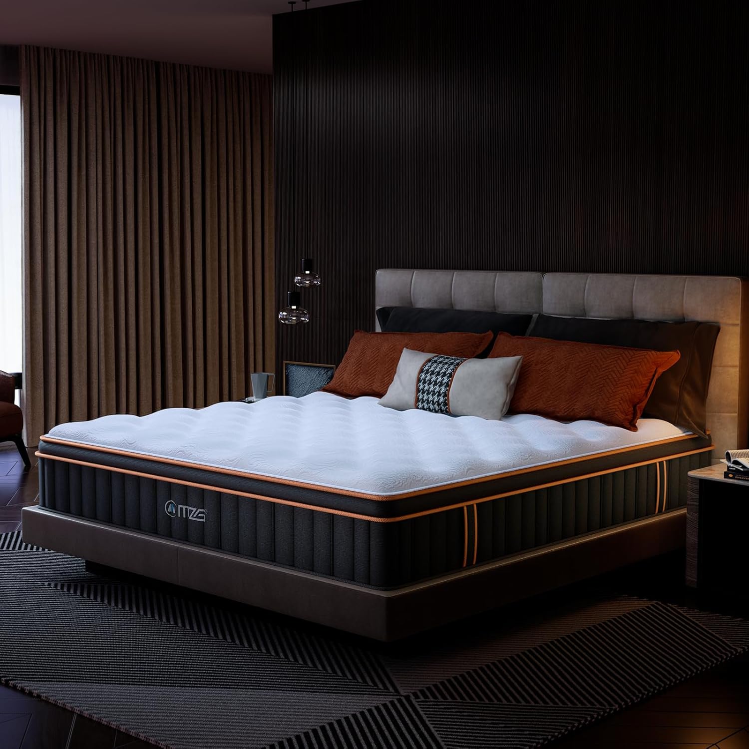 14 Inch King Size Plush Hybrid Mattress, Gel-Infused Memory Foam Pillow Top & Individually Wrapp